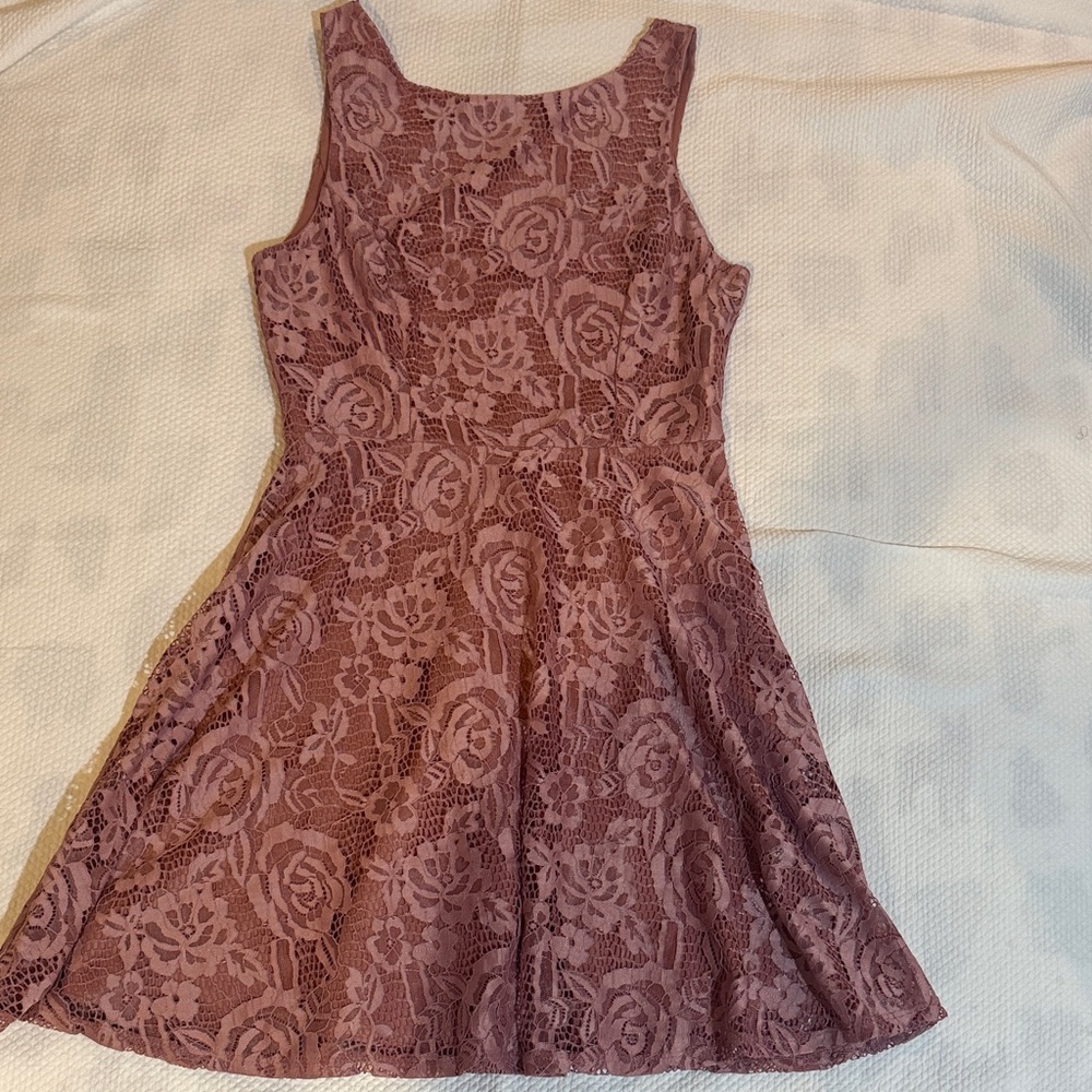 Speechless Mauve Lace Dress